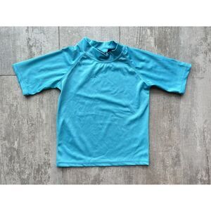 Kanu Surf Toddler Boys Short Sleeve UPF 50+ Rash Guard Swim Shirt Mock Neck 5T